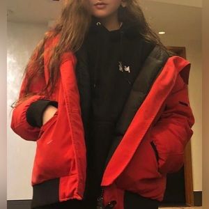 Red Vintage Chilliwack Canada Goose Bomber